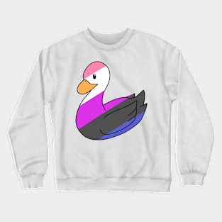 Light Genderfluid Duck Crewneck Sweatshirt